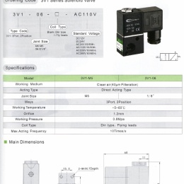 Elektromagnetické rozvaděče 3/2 (PILOTNÍ VENTILY) _katalogový list