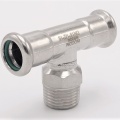 T-kus, lisovací F/M(závit vnější)/F 15_1/2"_15, materiál nerezová ocel