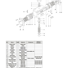pneumatický pohon, dvojčinný_díly