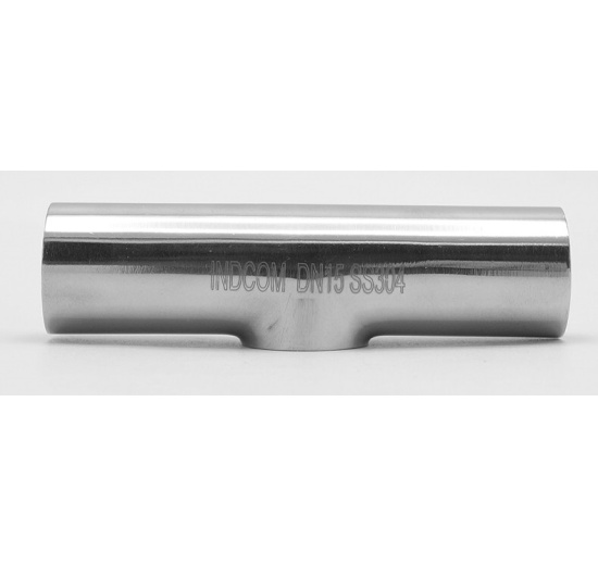 T kus krátký, navařovací DN15 (18 x 1,5 mm) nerezové armatury