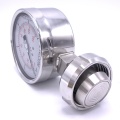 Tlakoměr s oddělovací membránou, potravinářské šroubení DIN 11851, číselník 100 mm,matice DN25, 0-6 bar