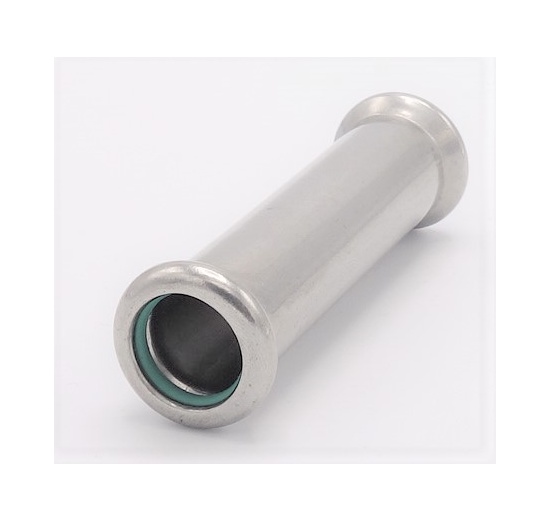 Hrdlo lisovací prodloužené 15 mm, nerezové