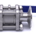 Nerezový kulový kohout s plným průtokem, třídílný, CLAMP DN15 (K50.5)