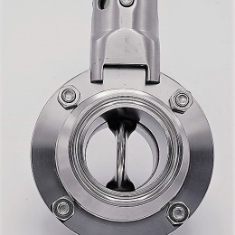 Nerezová klapka přímá, clamp typ C-C DN40 (límeček 50.5mm)