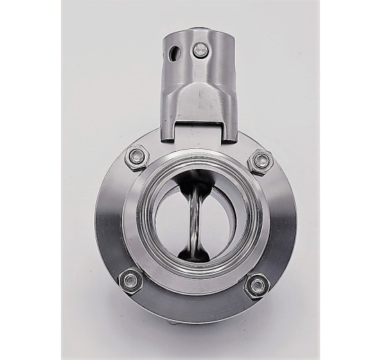 Nerezová klapka přímá, clamp typ C-C DN40 (límeček 50.5mm)