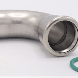 Koleno 90°, lisovací, nerezové, F/M 28 mm