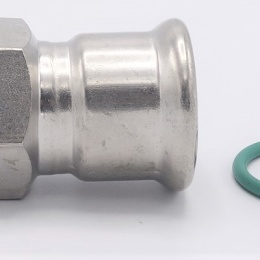 Přechodka lisovací/závit vnější 28 mm_1" nerez