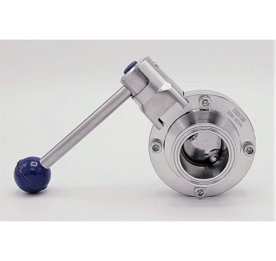 Motýlová klapka přímá, clamp typ C-C DN40 (límeček 50.5mm)