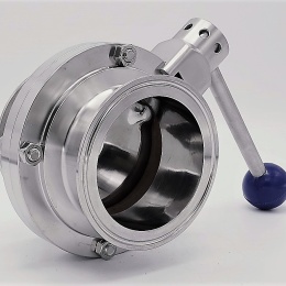 Nerezová klapka přímá, clamp typ C-C DN80 (límeček 106mm)