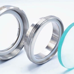 jednotlivé části maticového průhledítka - sklo a těsnění