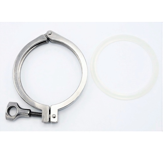 součástí mikrosvíčkové filtrace je i clamp objímka a clamp silikonové těsnění