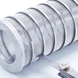 detail štěrbinového síta - průlina 0,55 mm