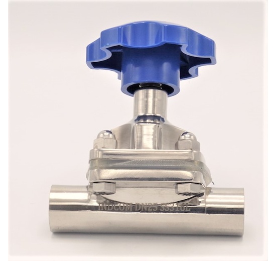 Membránový ventil, navařovací S-S, Silikon