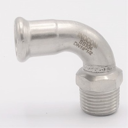 Koleno 90°, lisovací,F/závit vnější,15 mm_1/2"