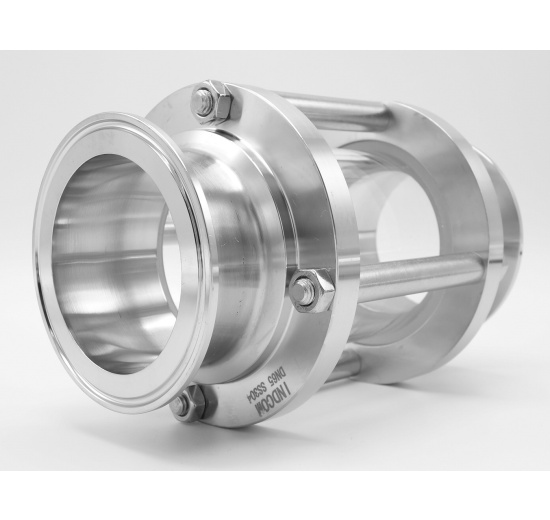 Průhledítko potrubní, clamp DN65, krátké