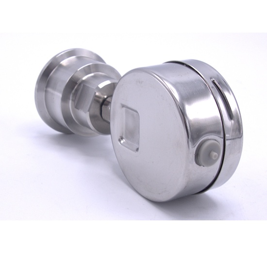 Celonerezový tlakoměr s oddělovací membránou CLAMP DIN 32676, 63mm, 0-4 bar, (clampDN40-límeček 50,5 mm)