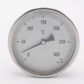 Celonerezový bimetalový teploměr s ponorným dříkem 200 mm, do jímky