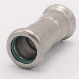 Hrdlo (spojka), lisovací, F 15 mm, nerezová ocel