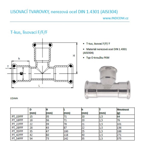 T-kus, lisovací  F/F/F