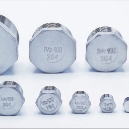 zátky z nerezové oceli, typ 330, vnější závit