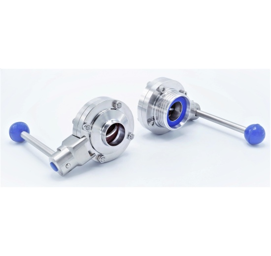 nerezové klapky přímé, typ G-S (závitové-navařovací), DN32