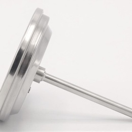 Celonerezový bimetalový teploměr s ponorným dříkem, do jímky 0-300 ℃, 100 mm