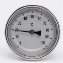 náhled produktu All-stainless steel bimetal thermometer with immersion shaft in well | 0-100 ℃, 100 mm