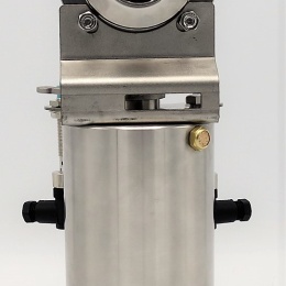 Nerezová klapka přímá DN40, závitová-navařovací typ G-S, s pneumatickým pohonem