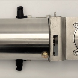 Nerezová klapka přímá DN40, závitová-navařovací typ G-S, s pneumatickým pohonem