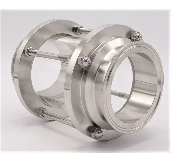 Průhledítko potrubní DN80, CLAMP připojení dle DIN 32676