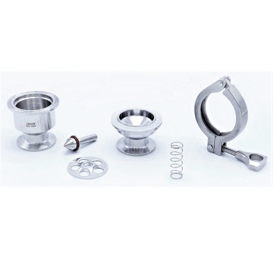 nerezová zpětná klapka DN20, límeček 50.5 mm, clamp připojení