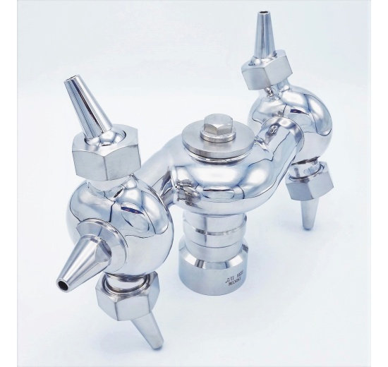 nerezová rotační trysková čistící hlavice, závit 6/4"