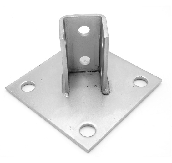 Patka kotevní čtvercová, pozinkovaná, sedlový úchyt