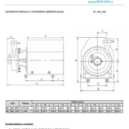 Odstředivé čerpadlo s otevřeným oběžným kolem