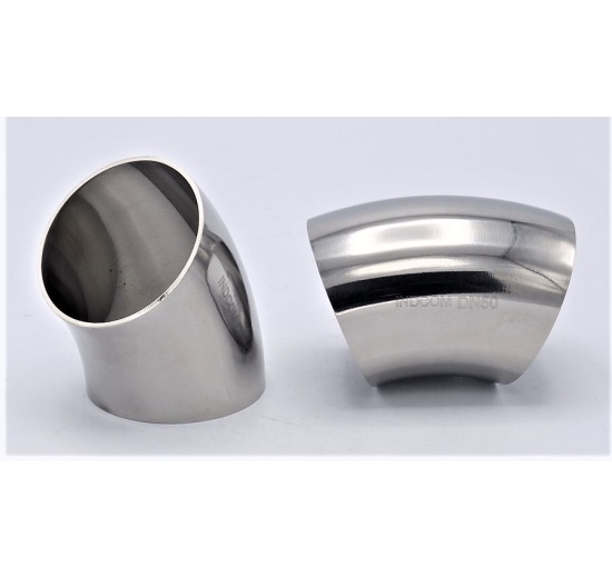 Koleno navařovací 45° DN50 (52x1,5mm) nerezová ocel