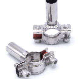 Objímka potrubní dvoudílná bez gumy, dvoušroubková, nerezová ocel 1.4301| 25-28 mm