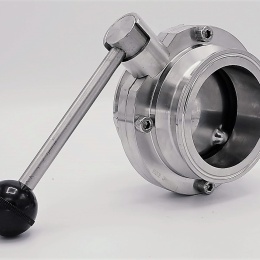 nerez motýlový ventil, tri clamp typ C-C DN80_180 (límeček 106mm)