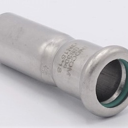 Lisovací redukce (redukovaná vsuvka) M/F 18/15 mm, nerez