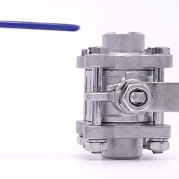 Nerezový kulový kohout s plným průtokem, třídílný, navařovací DN20 (27x4mm)