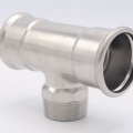 T-kus, nerezový, lisovací F/M(závit vnější)/F 54_1 1/2"_54