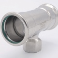 T-kus, lisovací F/F(závit vnitřní)/F 42_3/4"_42, nerezová ocel