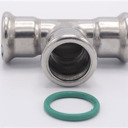 T-kus, lisovací, F/F/F 22 mm, nerez