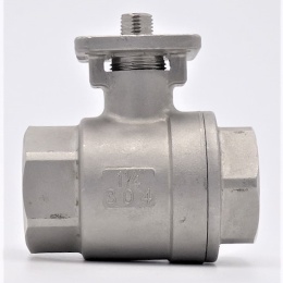 Nerezový kulový kohout, dvoudílný s adapterem pro pohon 1 1/4"