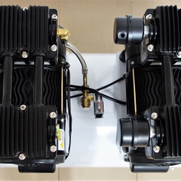 bezolejový kompresor, tichý chod, nízká hlučnost, barva šedá