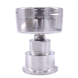 Tlakoměr 63 mm (zadní připojení) s oddělovací membránou CLAMP DIN 32676 | 0-10 bar, (clamp-50,5mm)