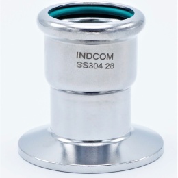 Přechod lisovací/CLAMP DIN 32676 28 mm_CLAMP límeček 50.5 mm