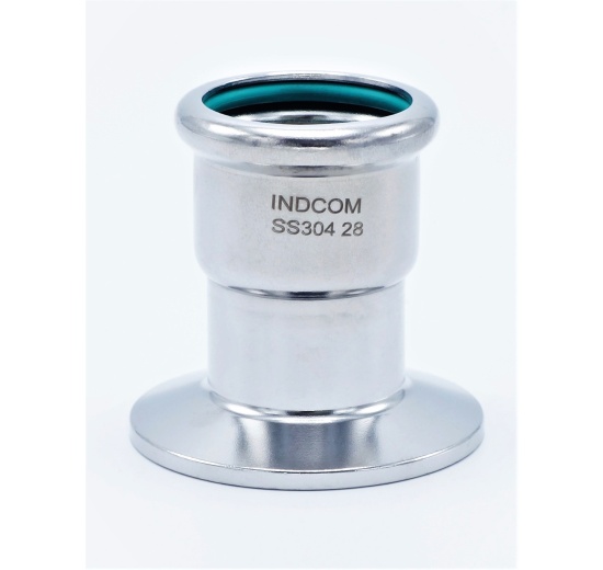 Přechod lisovací/CLAMP DIN 32676 28 mm_CLAMP límeček 50.5 mm