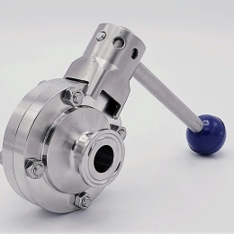 Nerezová klapka přímá, clamp typ C-C DN20 (límeček 34mm)