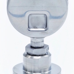 manometr s oddělovací membránou, rozsah měření 0-6 bar, clamp límeček 64 mm, číselník tlakoměru 63 mm