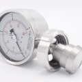 Tlakoměr s oddělovací membránou, potravinářské šroubení DIN 11851, číselník 100 mm,matice DN32, 0-4 bar